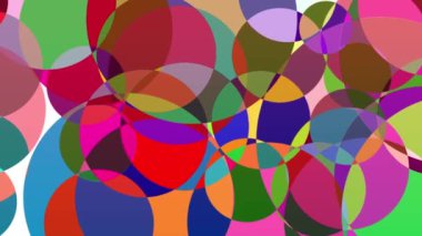 Parlak renkler yavaşça birbirine karışır.