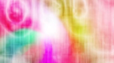 Tatlı ve parlak renkler yavaşça birbirine karışır..