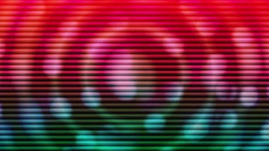 Devamlı hareket eden dairesel ışık dalgalı eğrilerle arka planda görünüyor.