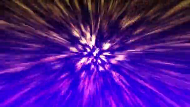 Безперервний Потік Світлових Променів Центру Виглядає Стильно Красиво — стокове відео