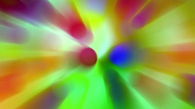 Renkli bir ışık demeti yavaşça hareket ediyor