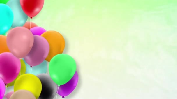 Bir Sürü Renkli Balon Rüzgarın Gücüyle Sallanıyor — Stok video
