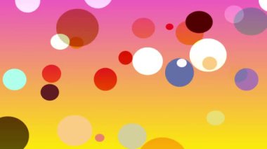 Renkli daireler sürekli aşağı yukarı zıplıyordu..