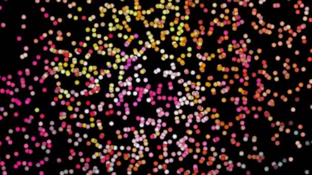 Petites Boules Colorées Éparpillées Dans Région — Video