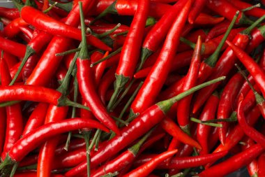 Close-up view of red chillies clipart
