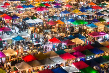 23 Ocak 2015 - Bangkok, Tayland, Thailand: Yukarıdan görünümünü bir gece