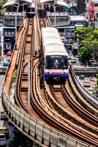 Bangkok Thailand Augusti Transport Huvudstaden Bangkok Mass Transit System Public — Stockfoto