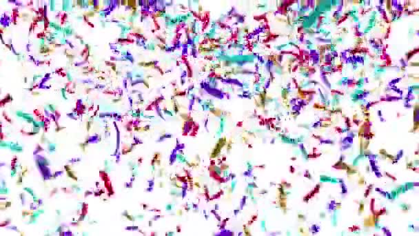 Animation de confettis colorés tombant. Animation prête pour la boucle . — Video