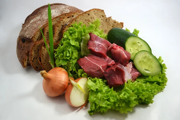 肉と野菜のパン — ストック写真