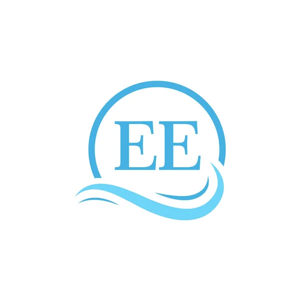 Разработка Логотипа Водной Волне Современный Дизайн Логотипа Круговыми Волнами Воды — стоковый вектор