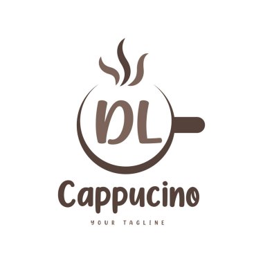 Kahve fincanı ile harf logosu tasarımı. Modern Harf Logosu Tasarımı Kahve Kadehinde