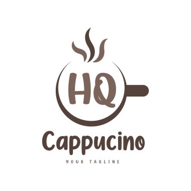 Kahve fincanı ile karargah logosu tasarımı. Modern Harf Logosu Tasarımı Kahve Kadehinde