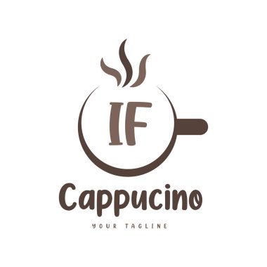 Kahve fincanı ile Harf Logosu Tasarımı. Modern Harf Logosu Tasarımı Kahve Kadehinde