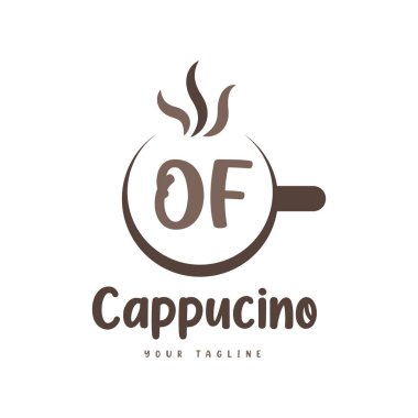 Kahve fincanlı Harf Logosu Tasarımı. Modern Harf Logosu Tasarımı Kahve Kadehinde