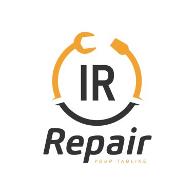 Kızılötesi Harf Tasarımı ve Tamir Logosu. Modern Harf Logosu Tamir Simgesi Tasarımı