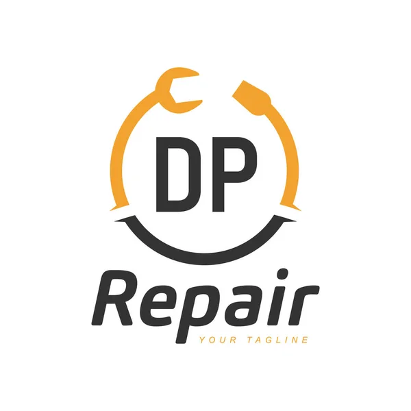 Letter Design Repairing Logo Modern Letter Logo Design Repair Icon — Stock Vector