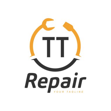 TT Mektup Tasarımı ve Tamir Logosu. Modern Harf Logosu Tamir Simgesi Tasarımı