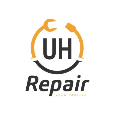 Logoyu Tamir Eden Mektup Tasarımı. Modern Harf Logosu Tamir Simgesi Tasarımı