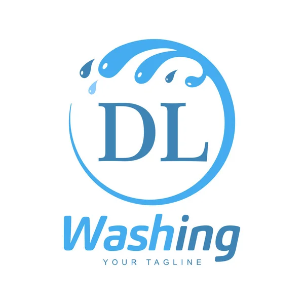 Letter Design Wash Logo Modern Letter Logo Design Water Wave — Stock Vector