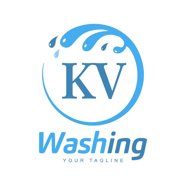 Letter Design Wash Logo Modern Letter Logo Design Water Wave — Stock Vector