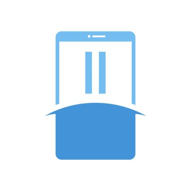 Akıllı Telefon Simgeli II Harf Logosu Tasarımı. Modern Cep Telefonu Logosu Konsepti