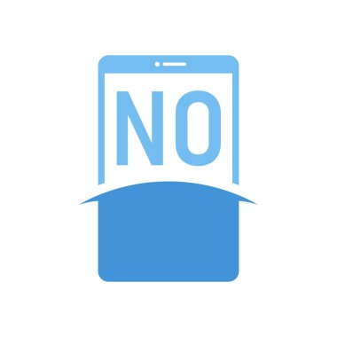 Akıllı Telefon Simgeleriyle Harfsiz Logo Tasarımı. Modern Cep Telefonu Logosu Konsepti