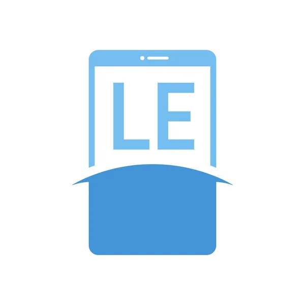 Logo Lettera Design Con Icone Smart Phone Concetto Moderno Del — Vettoriale Stock