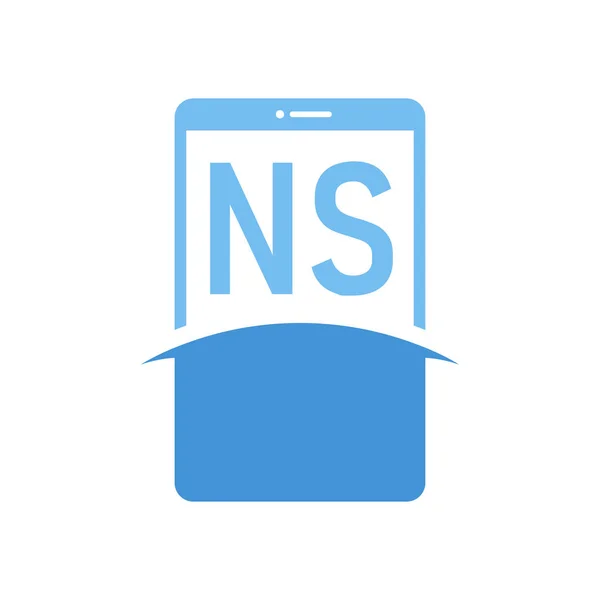 Letter Logo Design Med Smart Phone Ikoner Modern Mobiltelefon Logotyp — Stock vektor