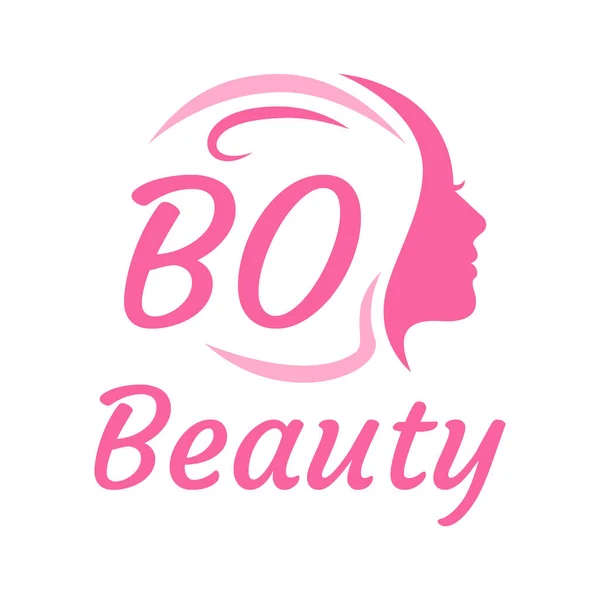 Letter Logo Design Met Vrouwelijk Gezicht Elegante Beauty Logo Concept — Stockvector