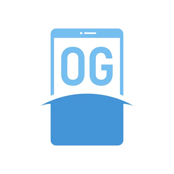 Letter Logo Design Okostelefon Ikonokkal Modern Mobiltelefon Logó Koncepció — Stock Vector