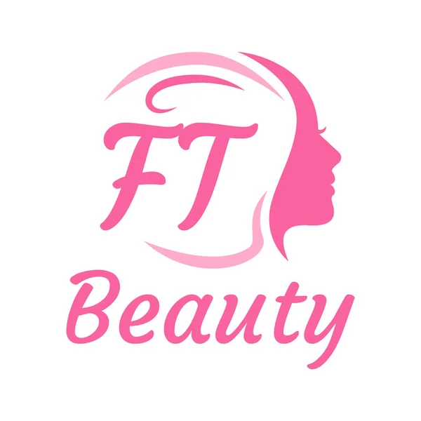 Дизайн Логотипа Letter Женским Лицом Элегантная Концепция Логотипа — стоковый вектор
