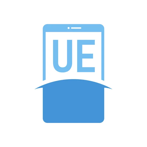 Lettera Logo Design Con Icone Smart Phone Concetto Moderno Del — Vettoriale Stock