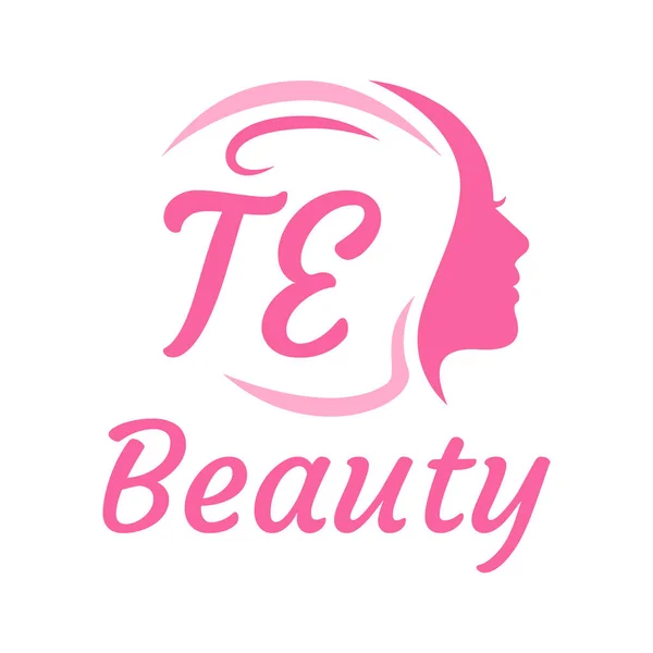 Letter Logo Design Mit Weiblichem Gesicht Elegantes Beauty Logo Konzept — Stockvektor