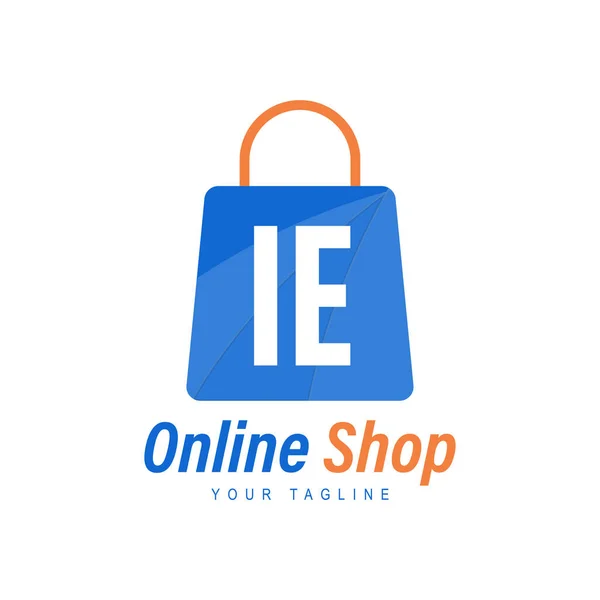 Lettera Logo Design Con Shopping Bag Icona Concetto Moderno Logo — Vettoriale Stock