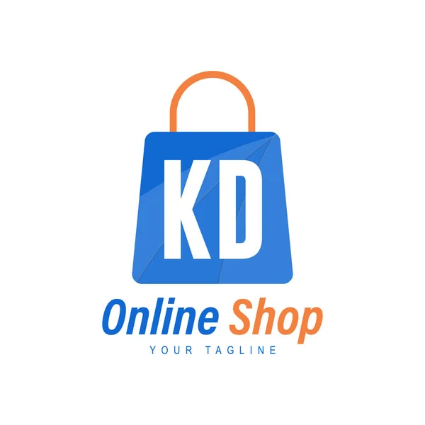 Letter Logo Design Mit Shopping Bag Icon Das Konzept Eines — Stockvektor