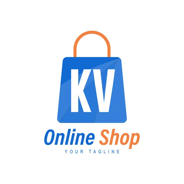 Letter Logo Design Mit Shopping Bag Icon Das Konzept Eines — Stockvektor