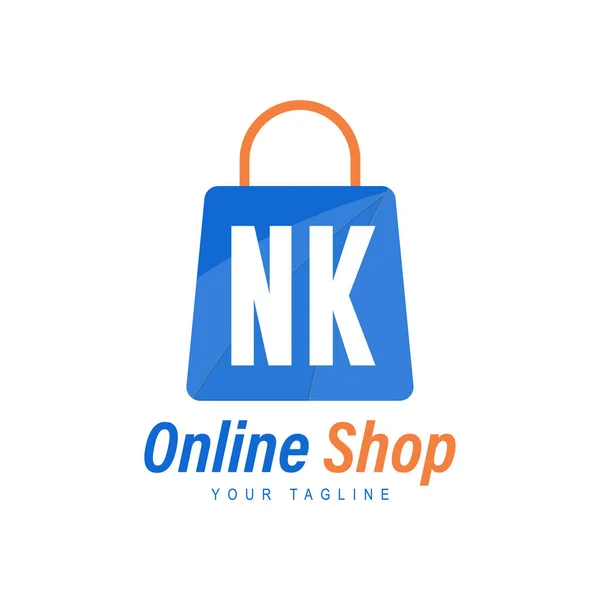 Písmeno Logo Design Nákupní Taškou Ikona Koncept Moderního Online Nákupního — Stockový vektor