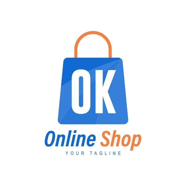 Letter Logo Design Mit Shopping Bag Icon Das Konzept Eines — Stockvektor