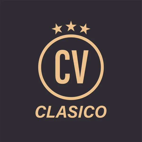 Diseño Logo Carta Con Icono Estrella Concepto Logotipo Clásico Con — Vector de stock