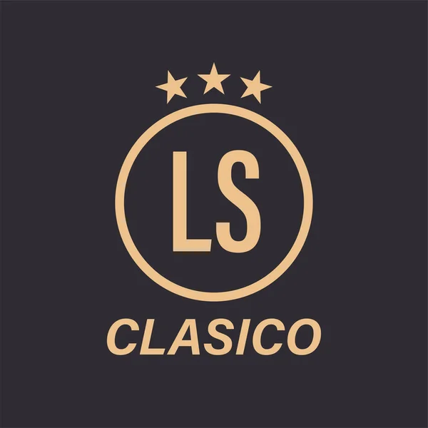 Diseño Del Logotipo Letra Con Icono Estrella Concepto Logotipo Clásico — Archivo Imágenes Vectoriales