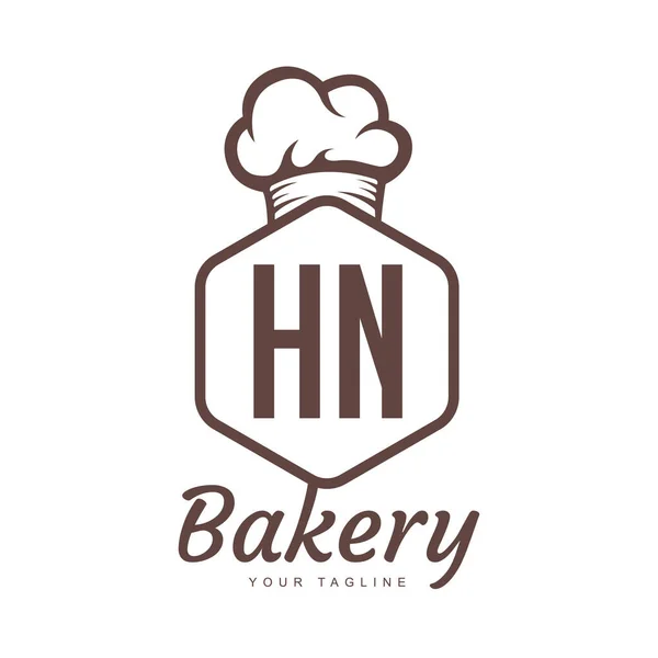 Дизайн Логотипу Іконою Шеф Кухарів Концепцію Логотипу Пекарні — стоковий вектор