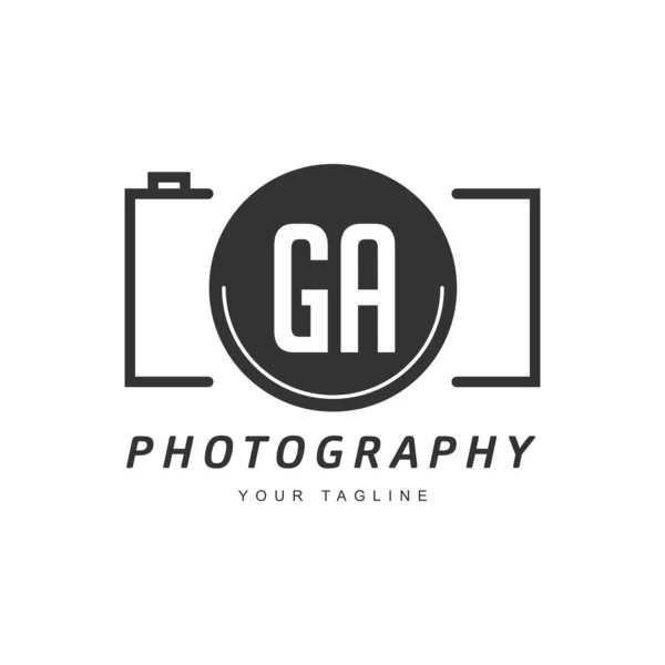 Letter Logo Design Camera Icon Photography Logo Concept — Stock Vector