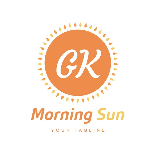 Логотип Letter Logo Design Sun Icon Morning Sunlight Logo Concept — стоковый вектор