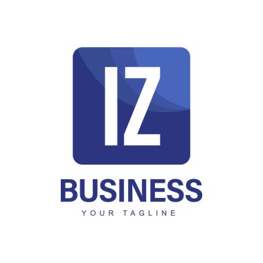 Soyut Biçimli IZ Başlangıç A Logo Tasarımı