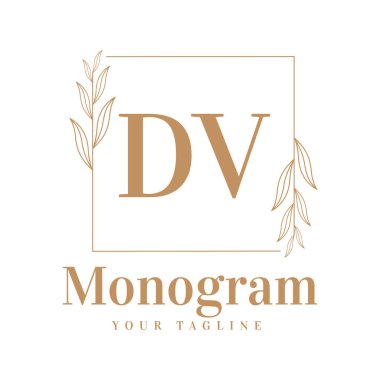 DV İlk Logo Tasarımı Kadınsı Biçimli