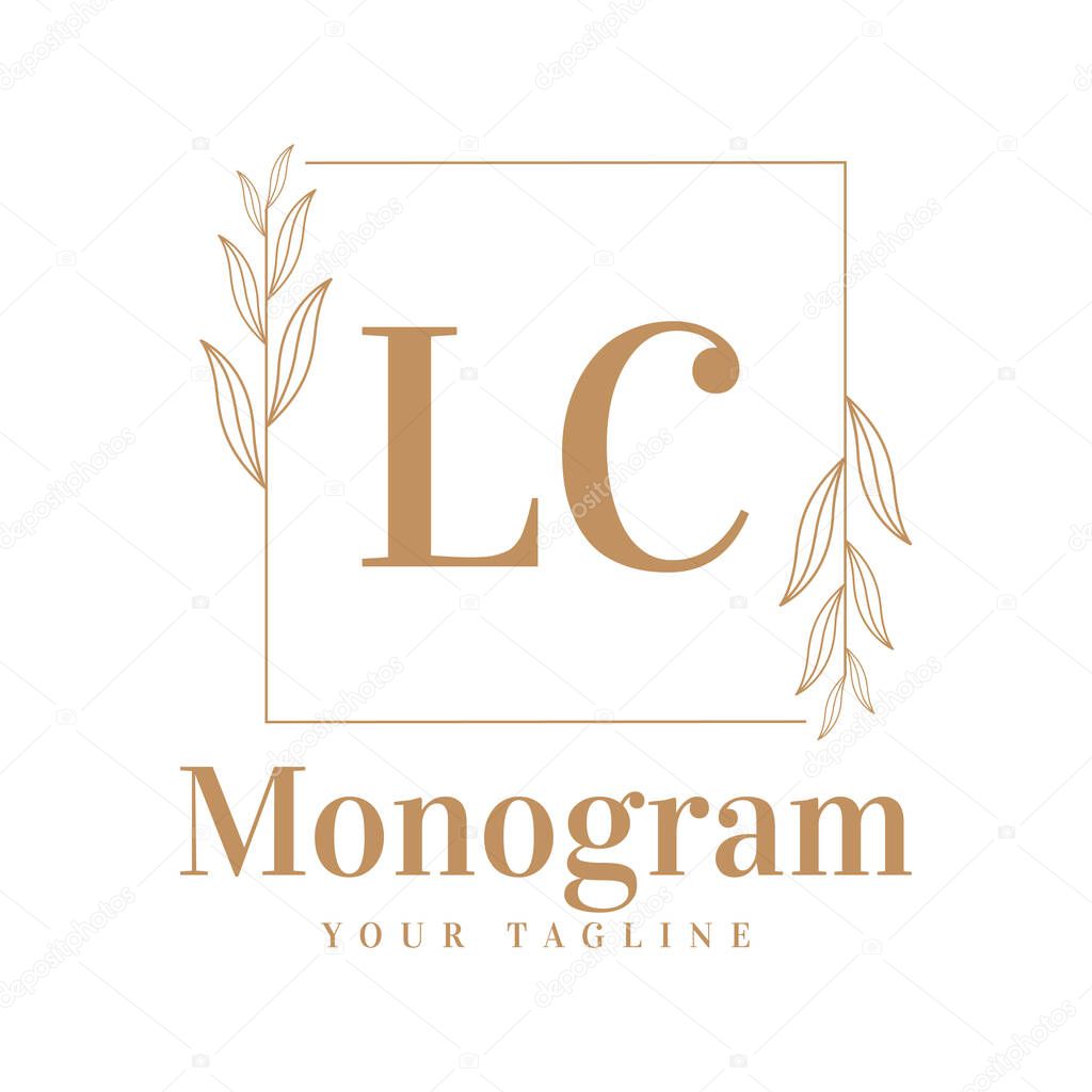 LC Initial A Logo Design with Feminine Style