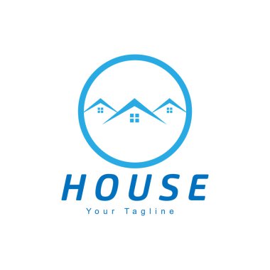 Ev Logosu Grafik Tasarım Şablonu Vektörü İzole Resimleri