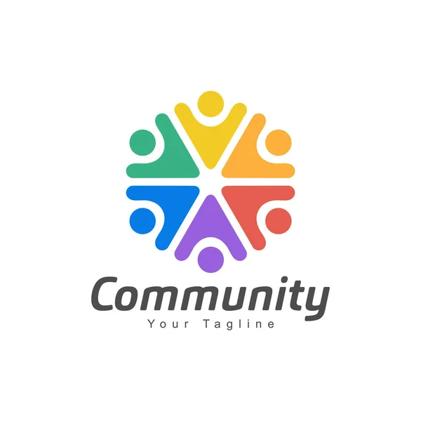 Topluluk Logosu Grafik Tasarım Şablonu Zole Edilmiş Resimler Stok Vektör