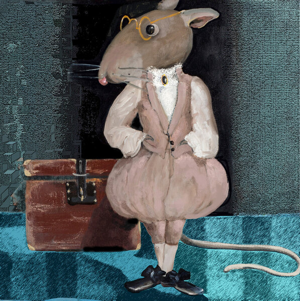 Rat pleased with his riches