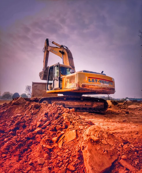 Working Jcb Machine Construction Sites — Stock Photo, Image